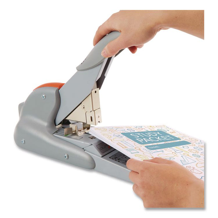 DUAX Heavy-Duty Stapler, 20 to 170 Sheet Capacity, Silver/Orange