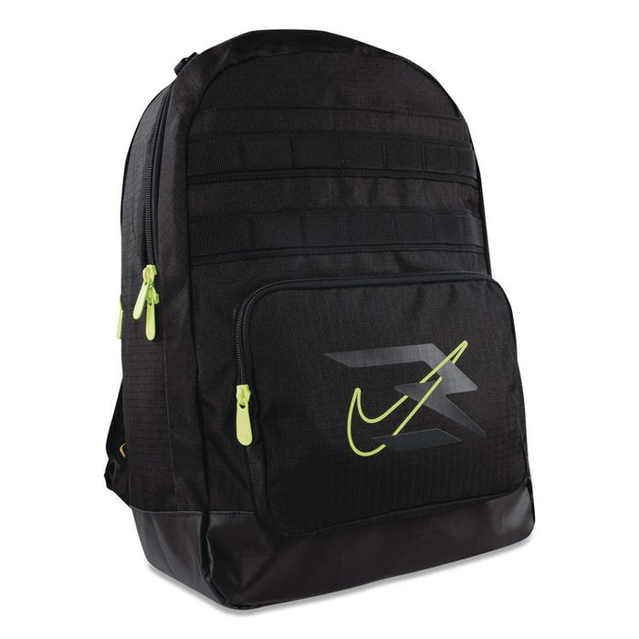 Russell Wilson Nike Pro Laptop Backpack, Fits Devices Up to 17", 13 x 7 x 19, Black/Green