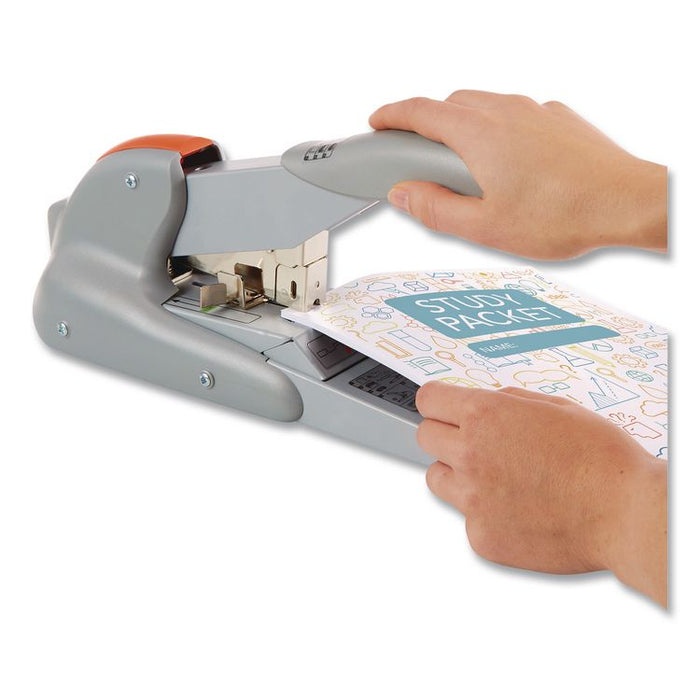 DUAX Heavy-Duty Stapler, 20 to 170 Sheet Capacity, Silver/Orange