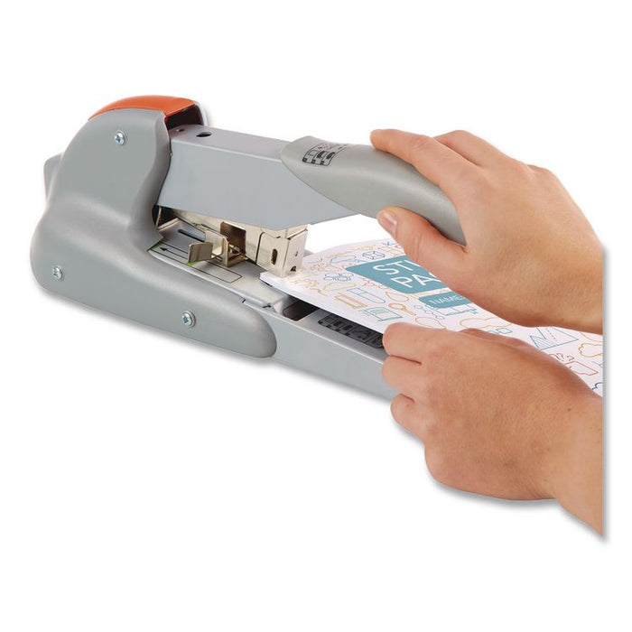 DUAX Heavy-Duty Stapler, 20 to 170 Sheet Capacity, Silver/Orange