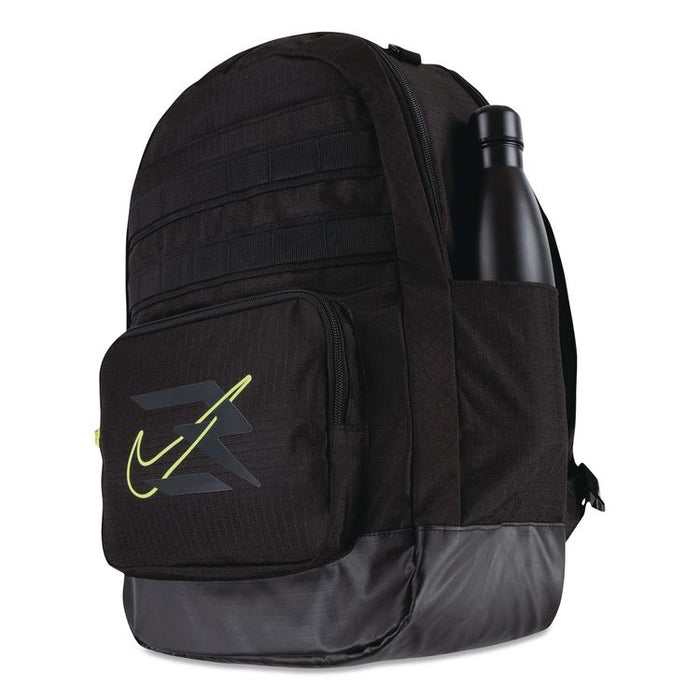 Russell Wilson Nike Pro Laptop Backpack, Fits Devices Up to 17", 13 x 7 x 19, Black/Green