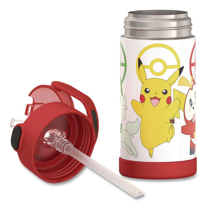 FUNtainer Pokemon Stainless Steel Vacuum Insulated Water Bottle, 12 oz, Multicolor