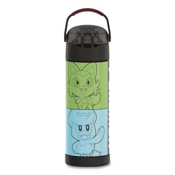 FUNtainer Pokemon Stainless Steel Vacuum Insulated Water Bottle, 16 oz, Multicolor