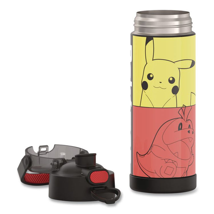 FUNtainer Pokemon Stainless Steel Vacuum Insulated Water Bottle, 16 oz, Multicolor
