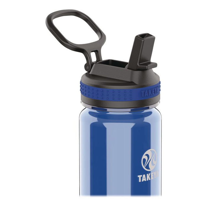 Tritan Plastic Water Bottle, 18 oz, 1 Royal Bottle, 1 Black Bottle, 2/Pack