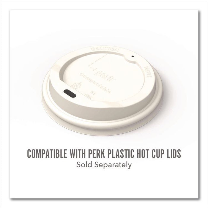 Insulated Paper Hot Cups, 16 oz, White/Orange, 360/Carton
