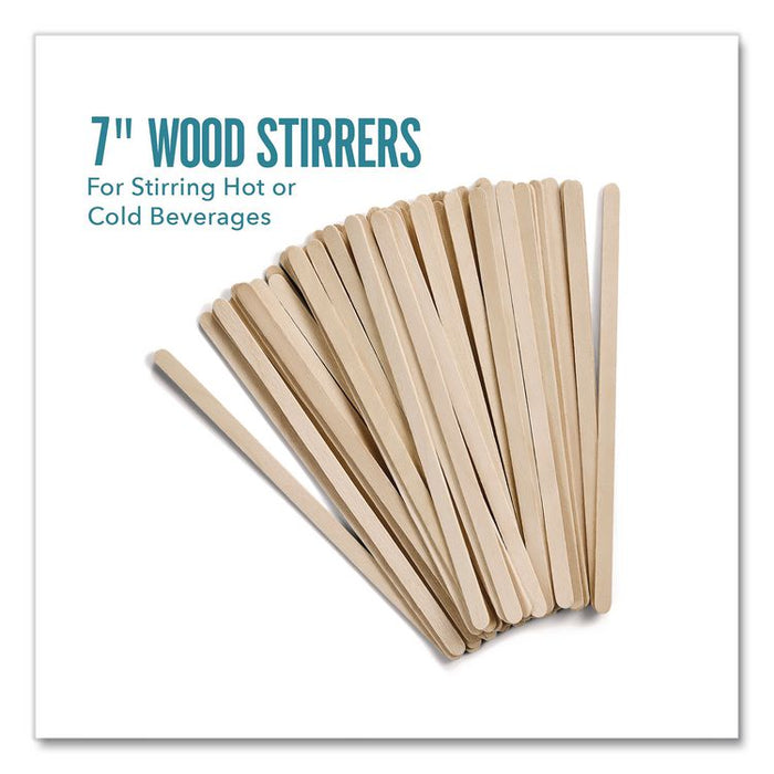 Wood Stirrer, 7", 1,000/Pack