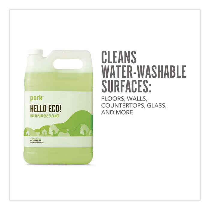 Hello Eco Multi-Purpose Cleaner, 1 gal Refill Jug, 4/Carton