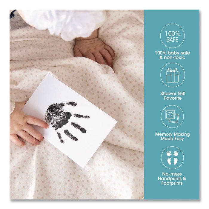 Babyprints Clean-Touch Ink Pad, Newborn Size Accommodates Hand/Feet Up to 2.25" x 3.5", Clean-Touch Ink Pad/(2) Imprint Cards