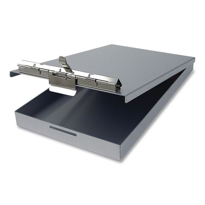 Redi-Rite Aluminum Storage Clipboard, 1" Clip Capacity, Holds 6 x 10 Sheets, Silver