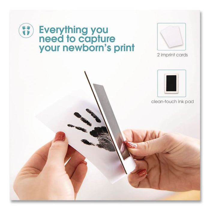 Babyprints Clean-Touch Ink Pad, Newborn Size Accommodates Hand/Feet Up to 2.25" x 3.5", Clean-Touch Ink Pad/(2) Imprint Cards