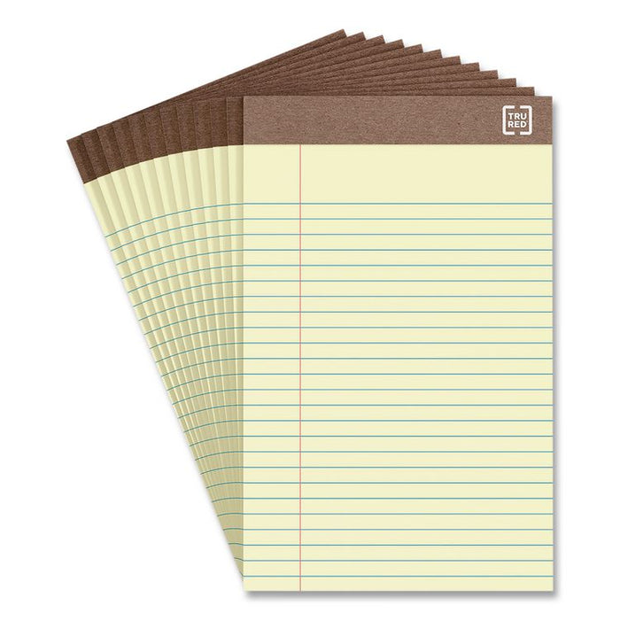 100% Recycled Notepads, Narrow Rule, (50) Canary Yellow 5 x 8 Sheets, Dozen