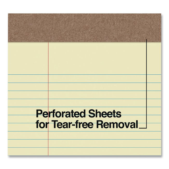 100% Recycled Notepads, Narrow Rule, (50) Canary Yellow 8.5 x 11 Sheets, Dozen