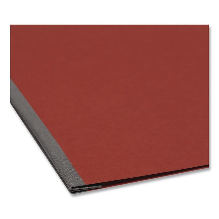 Prong Fastener Premium Pressboard Report Cover, Two-Piece Prong Fastener, 3" Capacity, 11 x 17, Red/Red, 10/Box