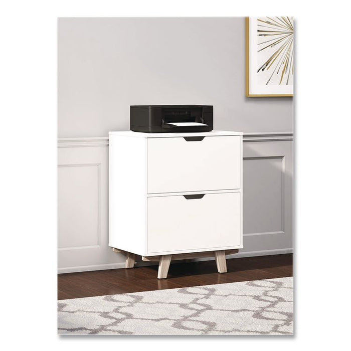 Whitney 2-Drawer Lateral File Cabinet, Letter/Legal Size File Drawers, 23.75" x 20" x 31.25", White