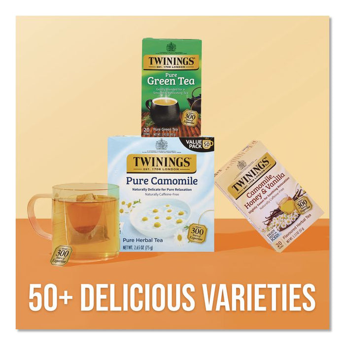 Tea Bags, Pure Camomile, 0.05 oz Tea Bag, 50/Box
