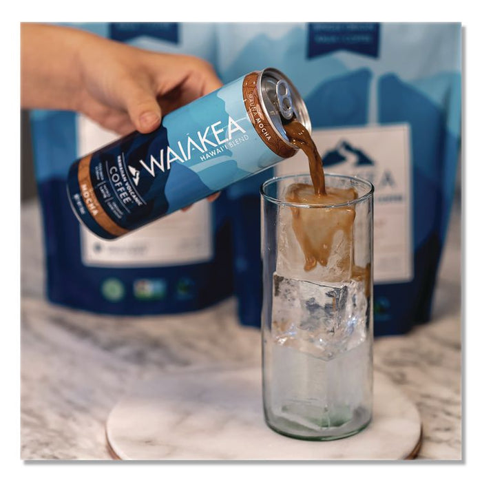 Hawaiian Volcanic Cold Brew Coffee, Mauna Mocha, 11 oz Can, 12/Carton