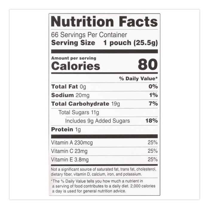 Mixed Fruit Snacks Club Size, 0.8 oz Packet, 66/Box