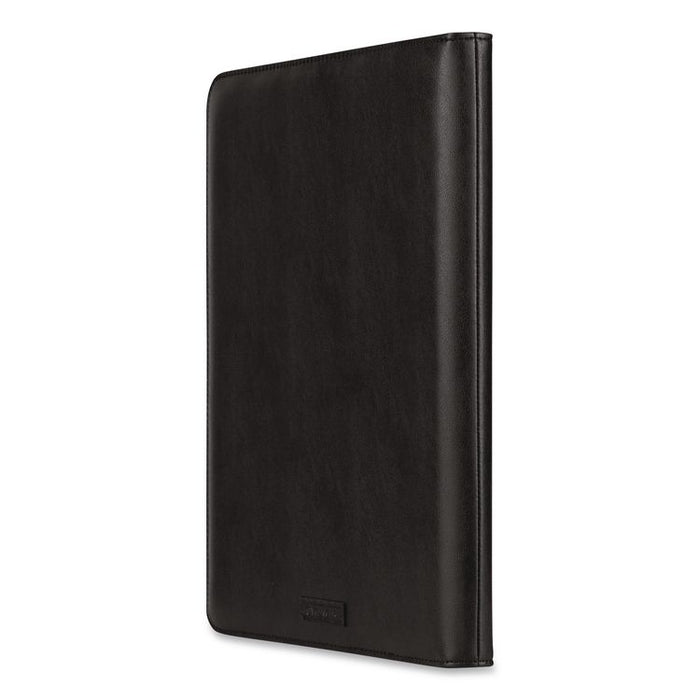 Merit Vinyl Padfolio, 8.5 x 11 Pad, 10.2 x 13, Open Style Closure, Black