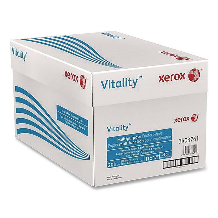 Vitality Multipurpose Printer Paper, 92 Bright, 20 lb Bond Weight, 11 x 17, White, 500 Sheets/Reams, 5 Reams/Carton