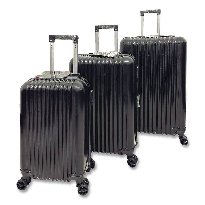 FORTE Banda ABS 3-Piece Luggage Set, Black