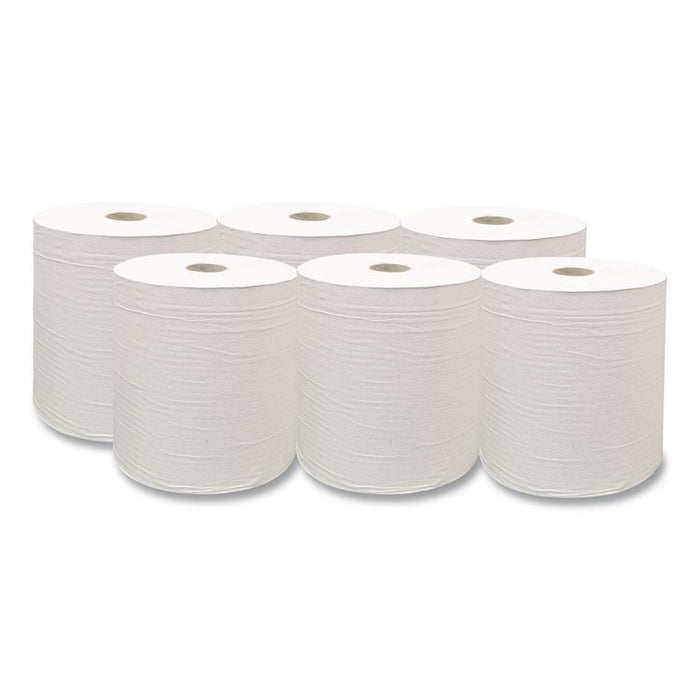 Hardwound Paper Towels, 1-Ply, 7.87" x 800 ft, White, 6/Carton