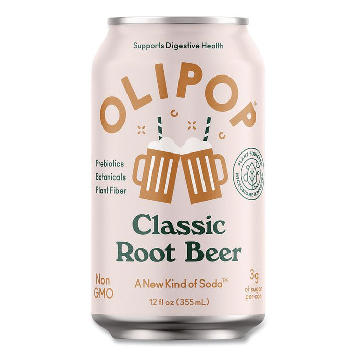 Prebiotic Soda, Root Beer, 12 oz Can, 12/Carton