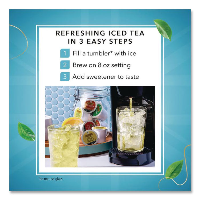 Tea K-Cups, Lemon Ginger, 0.11 oz K-Cups, 24/Box