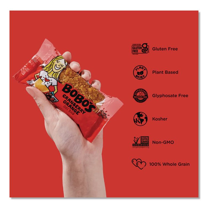 Oatmeal Bars, Cranberry Orange, 3 oz Individually Wrapped, 12/Box