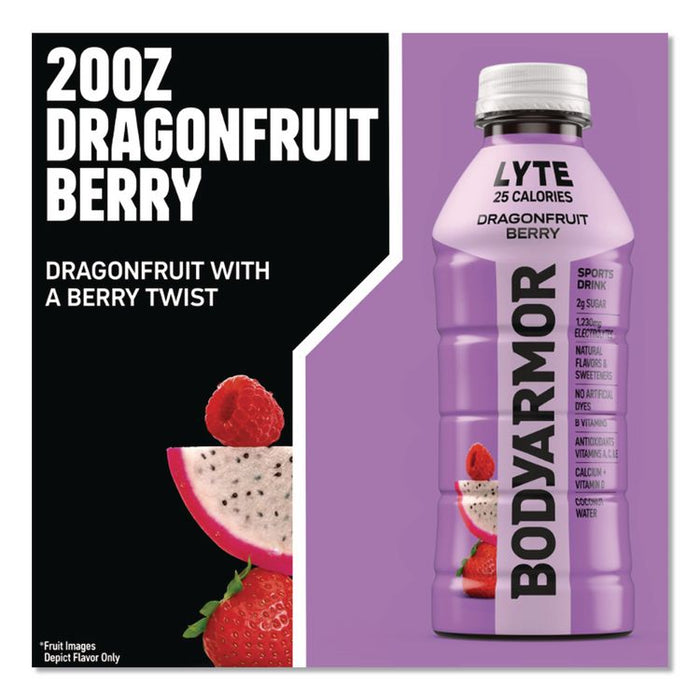 LYTE Sports Drink, Dragonfruit Berry, 16 oz Bottle, 12/Pack