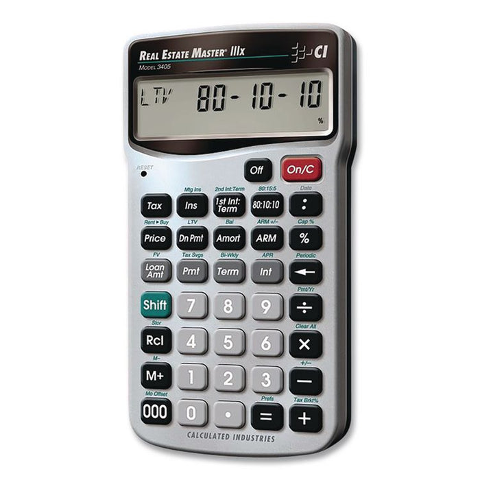 Master 3405 Real Estate and Mortgage Calculator, 9-Digit LCD