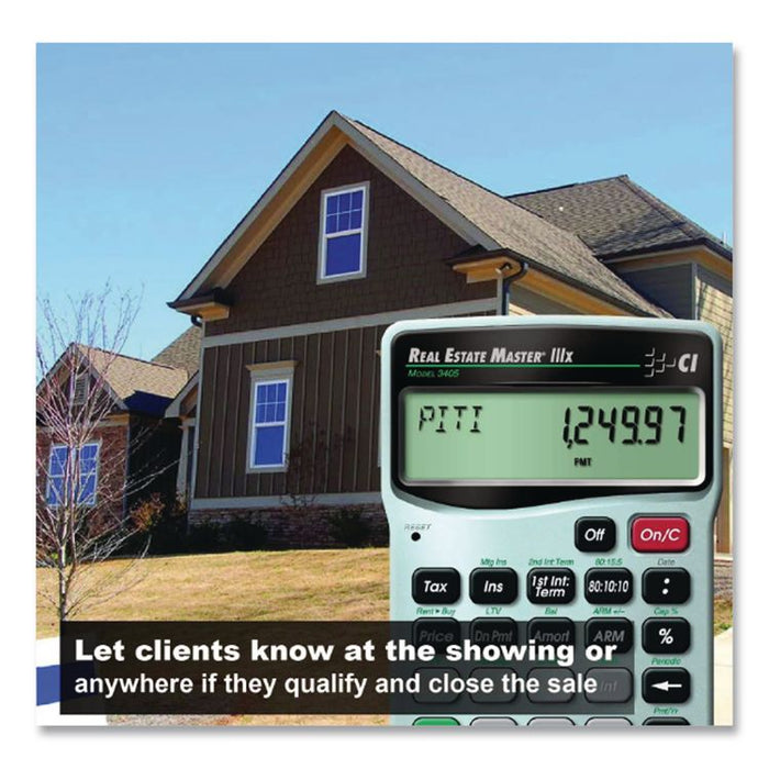 Master 3405 Real Estate and Mortgage Calculator, 9-Digit LCD