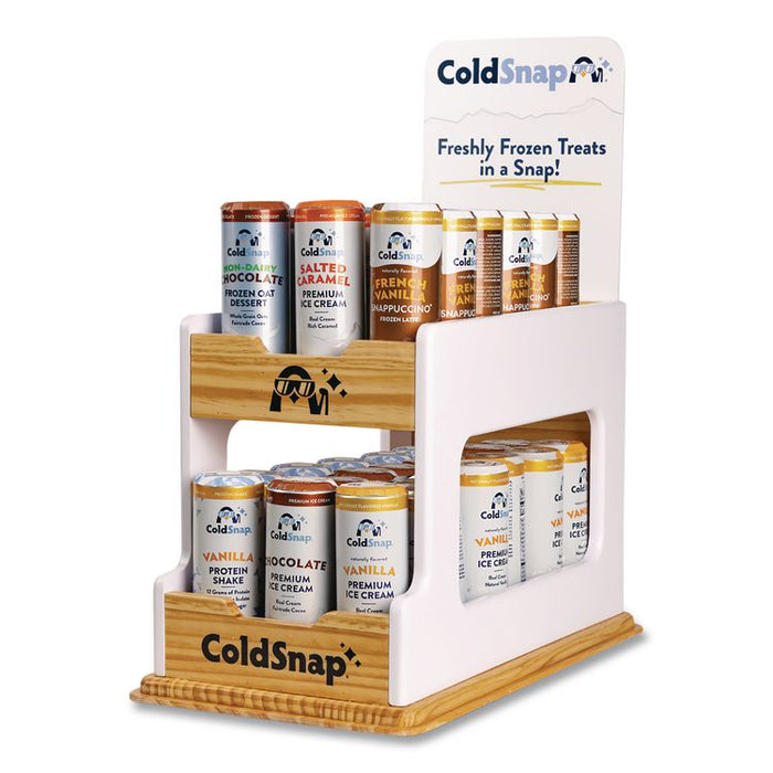 Display Rack, Holds 36 Pods, 9 x 17.25 x 11.25, White/Brown