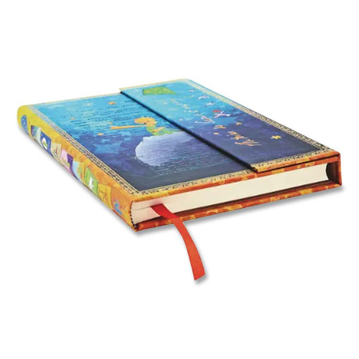Paperblanks Hardcover Journal, Saint-Exupery Little Prince Artwork, Medium/College Rule, Multicolor Cover, (72) 10 x 7 Sheets