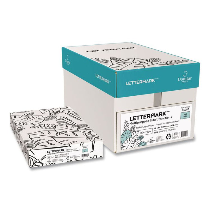 Colors 30% Recycled Multipurpose Color Paper, 20 lb Bond Weight, 11 x 17, Blue, 500 Sheets/Ream, 5 Reams/Carton