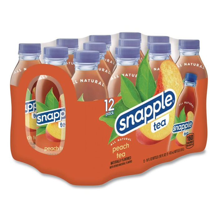 Flavored Tea, Peach, 16 oz Bottle, 24/Carton