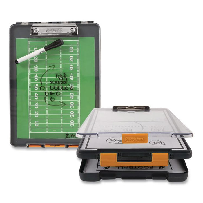 ClearView Clipcase Storage Clipboard, 0.35" Clip Capacity, Holds 8.87 x 12.25 Sheets, Gray/Orange