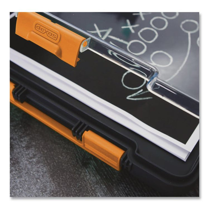 ClearView Clipcase Storage Clipboard, 0.35" Clip Capacity, Holds 8.87 x 12.25 Sheets, Gray/Orange