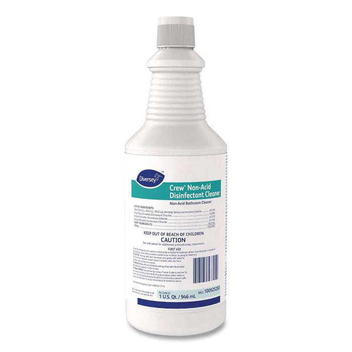 Crew Restroom Floor and Surface Non-Acid Disinfectant Cleaner Empty Spray Bottle, 32 oz, Clear