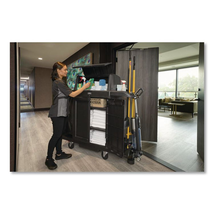 Locking Door Kit, for Rubbermaid Commercial 2202581/2202527/2202585, Resin, Black