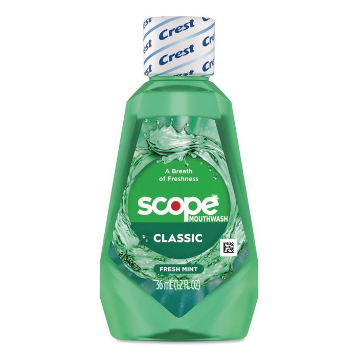 Plus Scope Classic Mouthwash, Classic Mint Flavor, 36 mL Bottle, 52/Carton