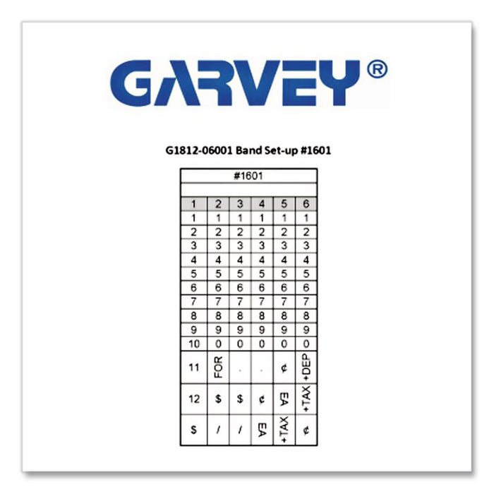 G-Series 18 Labeler, 1 Line, 6 Characters/Line, 18 mm x 12 mm Labels