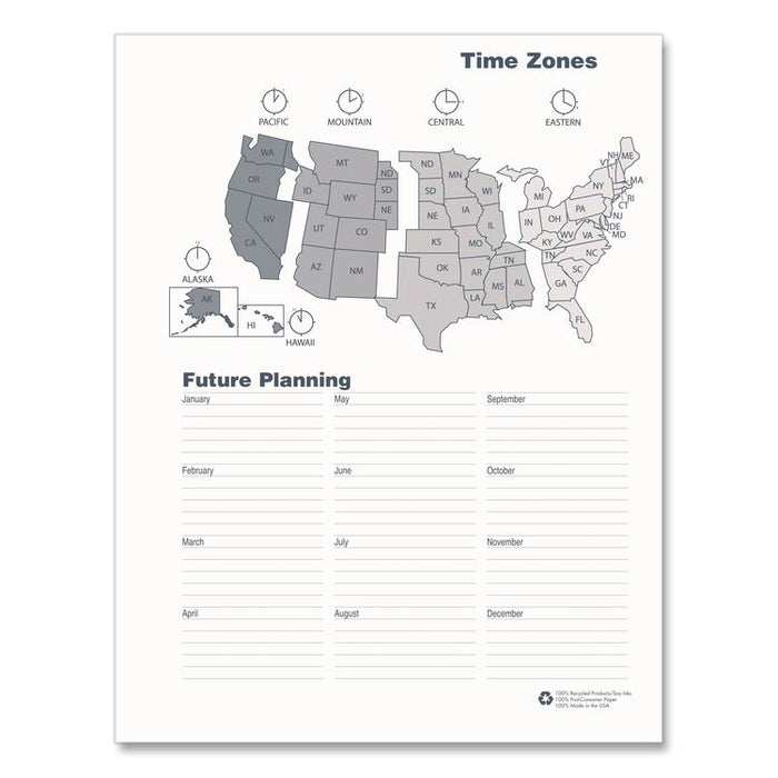 Recycled Academic Monthly Appointment Planner, 11 x 8.5, Charcoal Gray Cover, 14-Month: July 2025 to Aug 2026