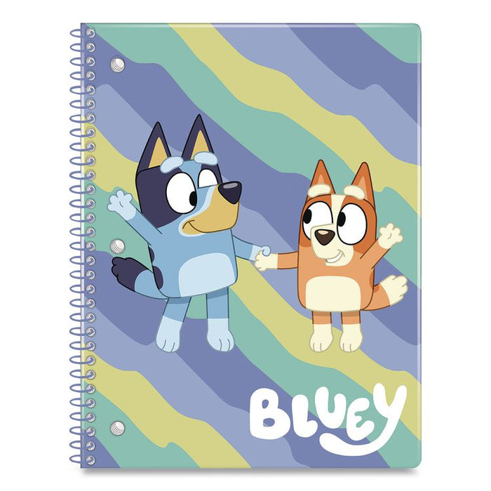 Licensed Spiral Notebook, Bluey and Bingo, 1-Subject, Wide/Legal Rule, Multicolor Cover, (70) 10.5 x 8 Sheets