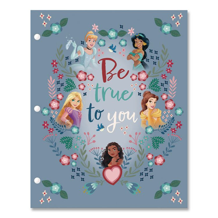 Licensed Two-Pocket Folder, Disney Princesses, Side: 3-Hole Punched, Accommodates (50) 11 x 8.5 Sheets, Multicolor