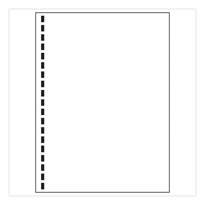 Punched Laser Cut Sheets, 92 Bright, Side: 19-Hole, 20 lb Bond Weight, 8.5 x 11, White, 500 Sheets/Ream, 5 Reams/Carton