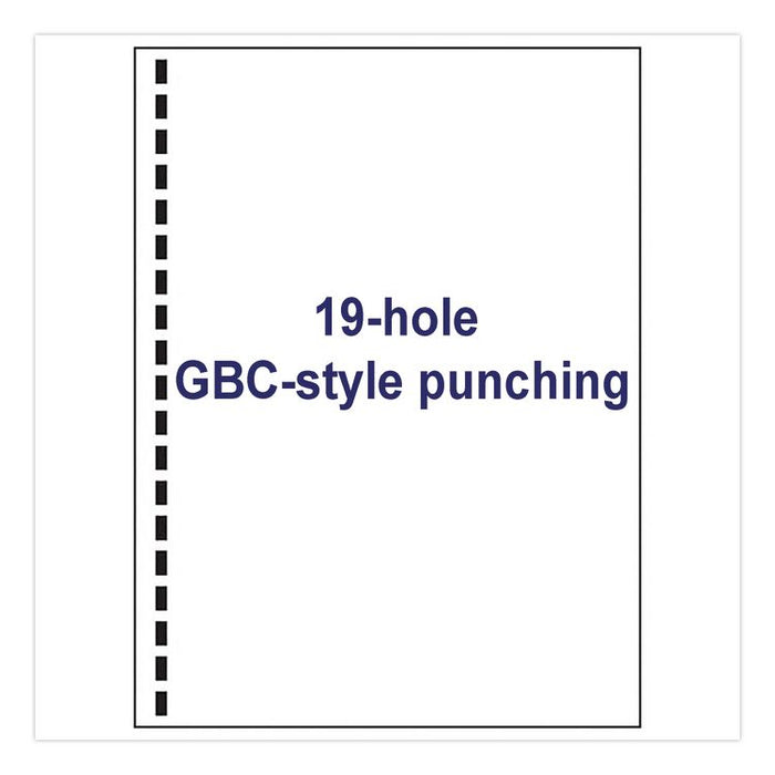 Punched Laser Cut Sheets, 92 Bright, Side: 19-Hole, 20 lb Bond Weight, 8.5 x 11, White, 500 Sheets/Ream, 5 Reams/Carton