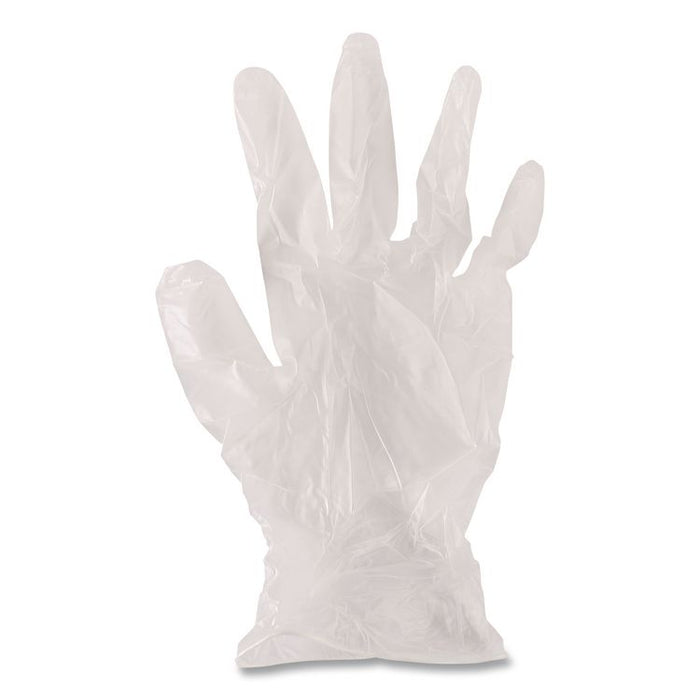 V5101 Series Latex-Free Lightly Powdered Vinyl Gloves, Small, 3 mil Thick, 9" Long, Clear, 100/Box