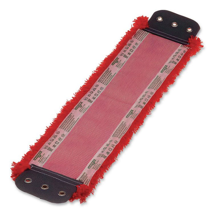 SmartColor MicroMop 15.0, Microfiber, Heavy-Duty, 16 x 5, Red, 5/Pack