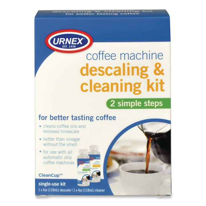 Coffee Machine Descaling and Cleaning Kit, 4 oz Descaler and 4 oz Cleaner